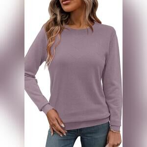 NWT Newshows Long Sleeve Lightweight Crew Neck Dressy Sweater, Medium